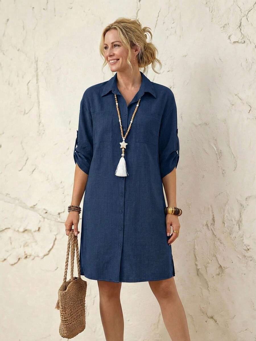 Amelia™ | Effortless Everyday Shirt Dress