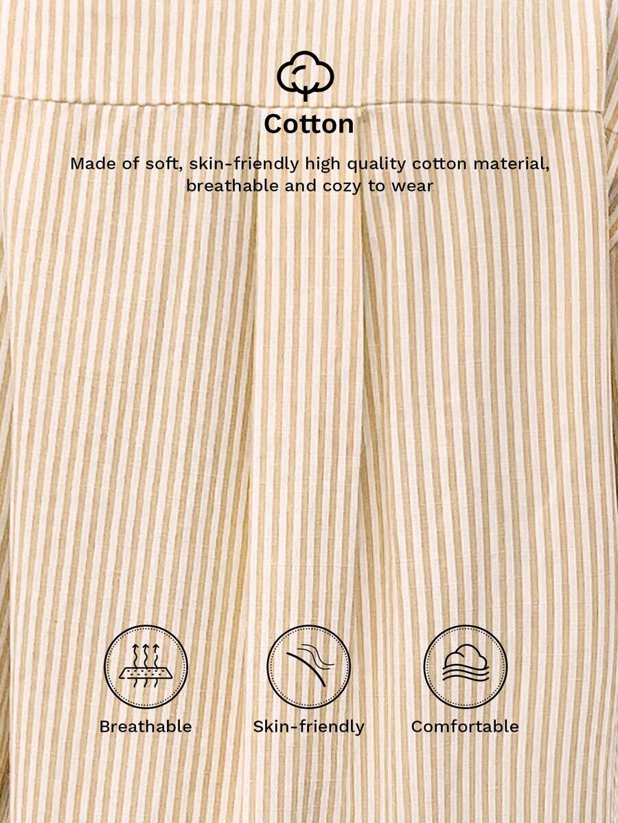 Claire™ | Blue Stripe Shirt Dress