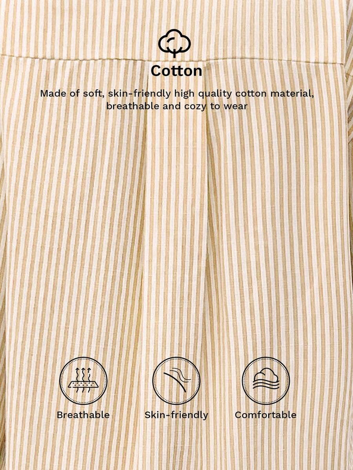 Claire™ | Blue Stripe Shirt Dress