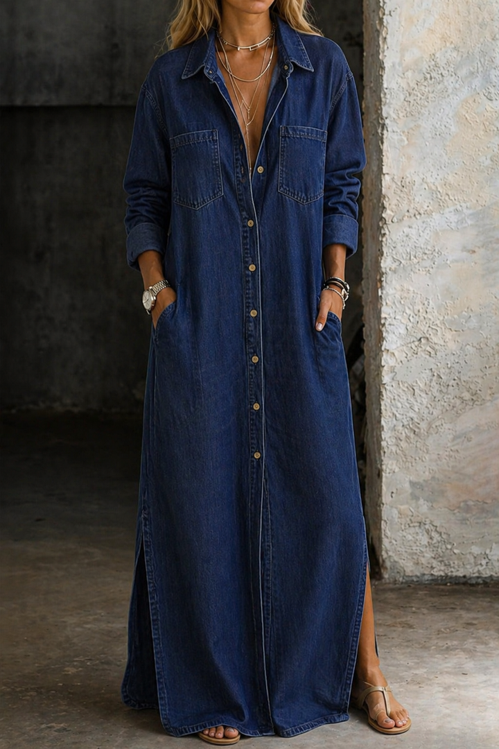Alexandra | Denim Button Down Dress