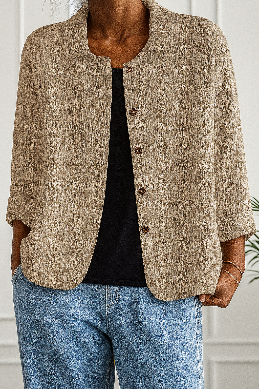 Deirdre™ | Casual Button-Up Lightweight Jacket
