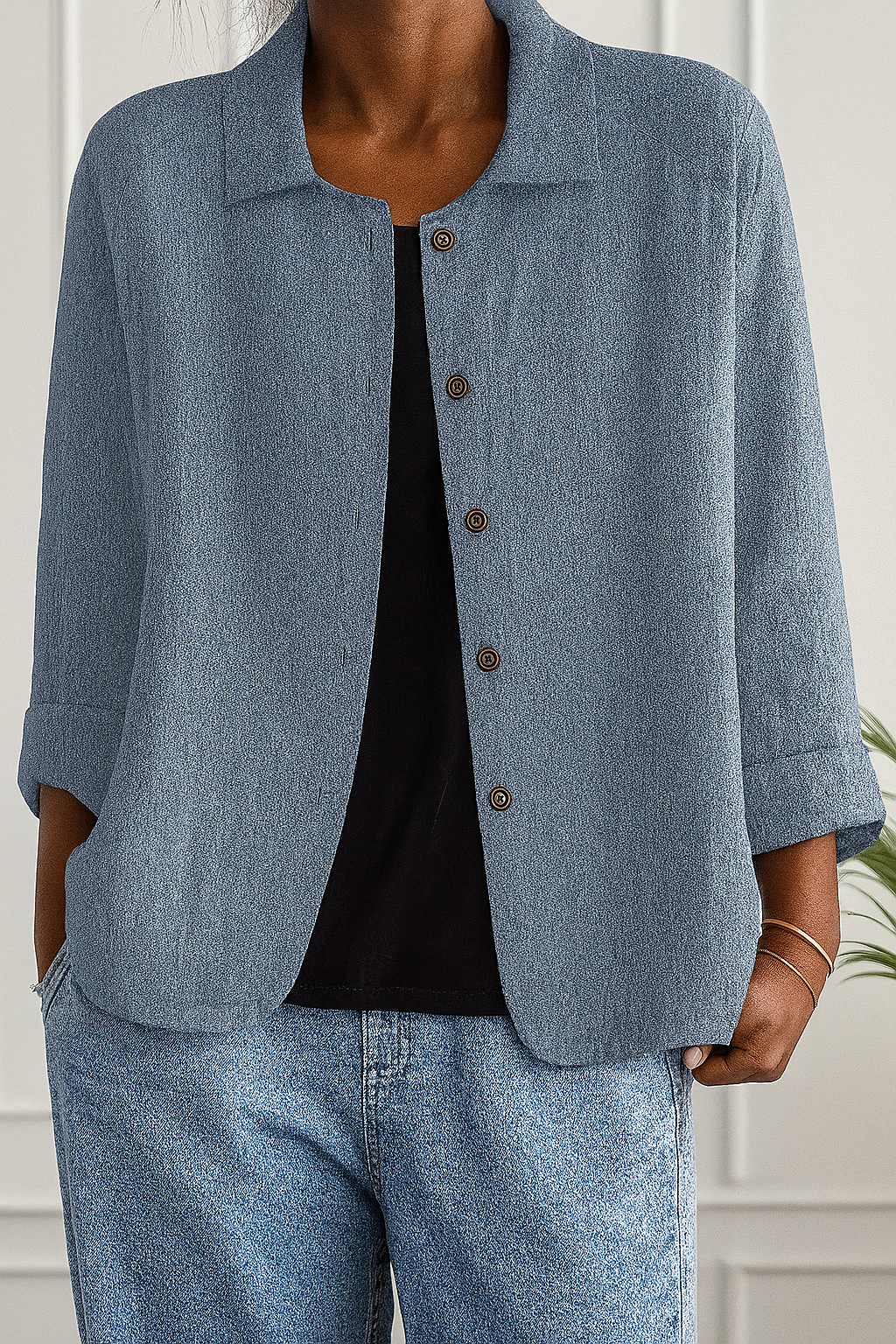 Deirdre™ | Casual Button-Up Lightweight Jacket