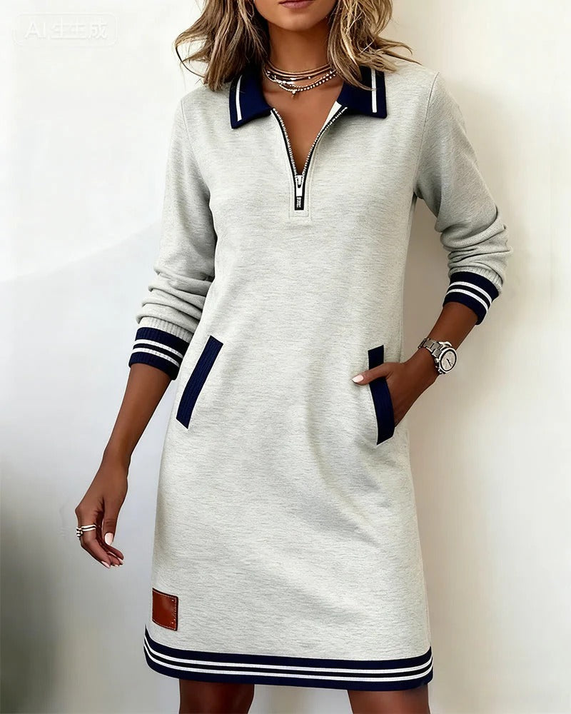 Harper | Zip Collar Comfort Dress